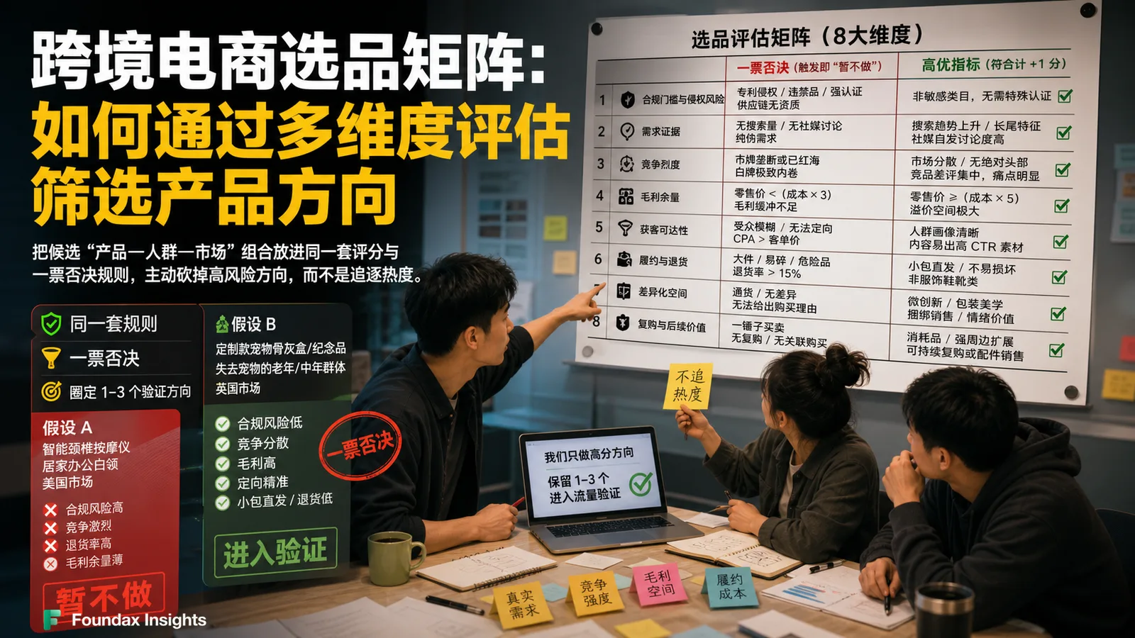 跨境电商选品矩阵:如何通过多维度评估筛选产品方向