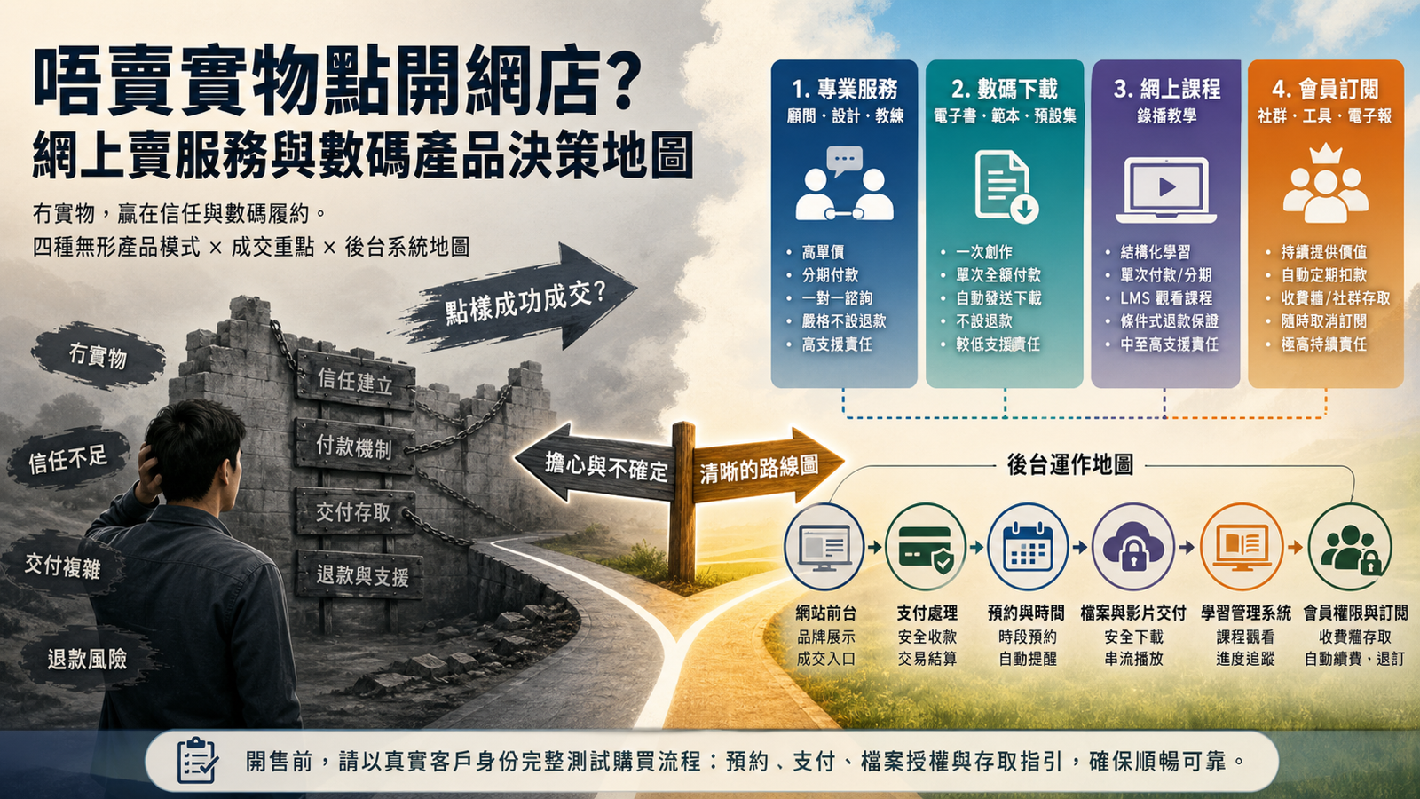 唔賣實物點開網店？網上賣服務與數碼產品決策地圖