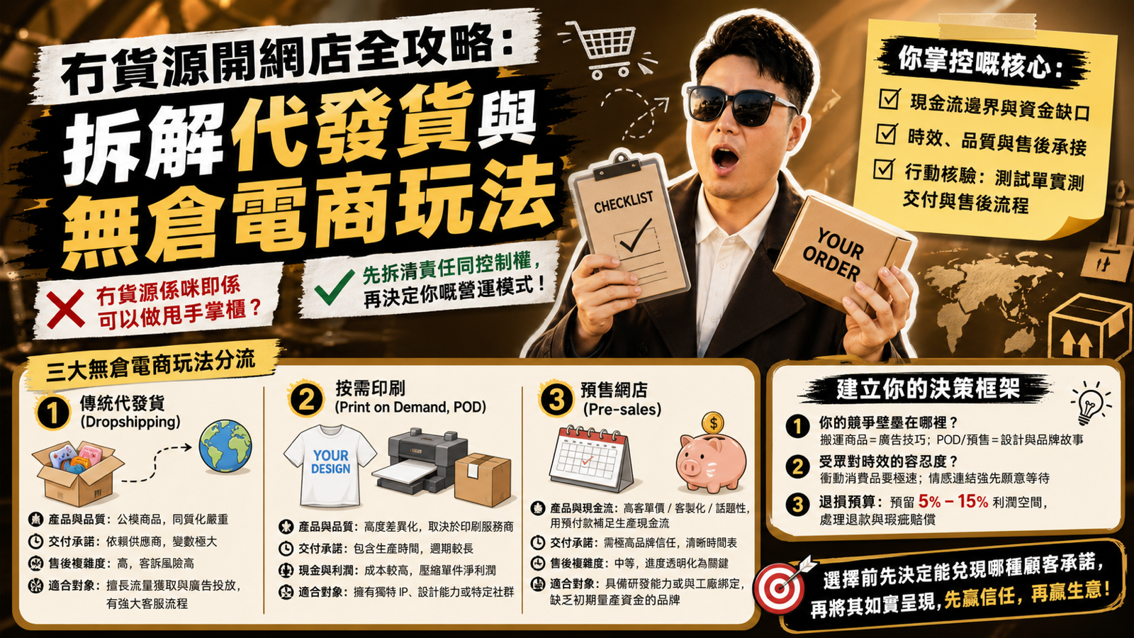 冇貨源開網店全攻略:拆解代發貨與無倉電商玩法