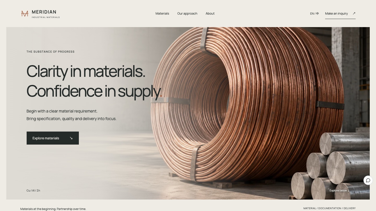 B2B Industrial Website Design: How MERIDIAN Turns the Inquiry into a Clear Path