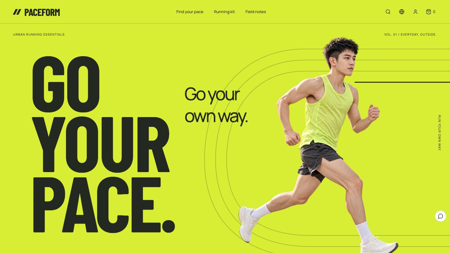 Running Brand Website Design: How PACEFORM Sells Gear by Running Scenario