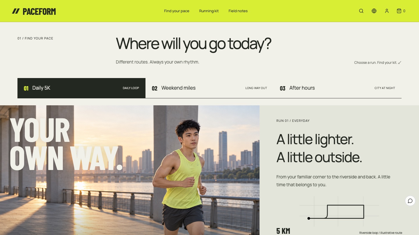 Runs: Where will you go today?