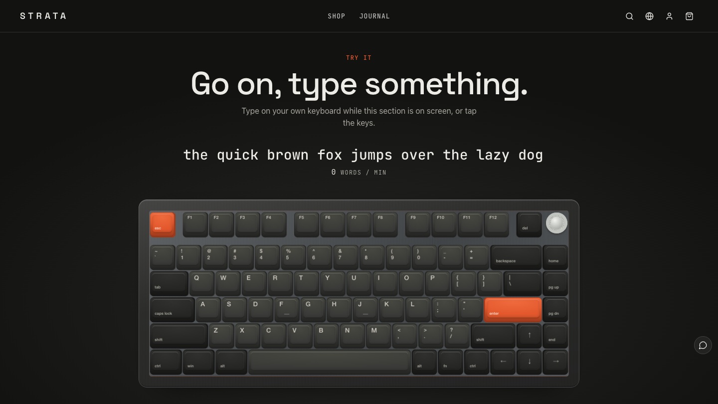 Type: Go on, type something