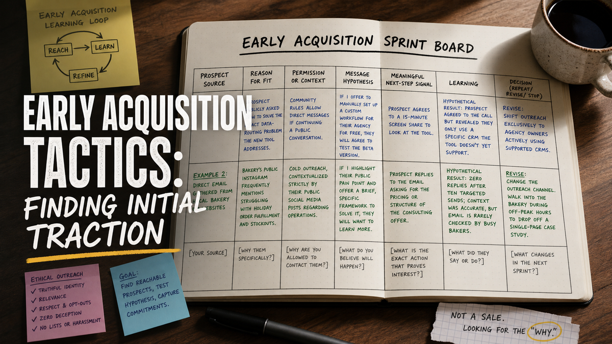 Early Acquisition Tactics: Finding Initial Traction