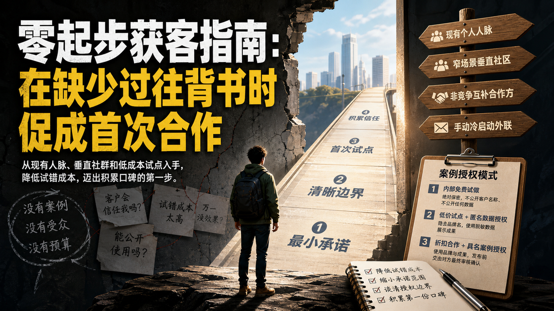 零起步获客指南：在缺少过往背书时促成首次合作