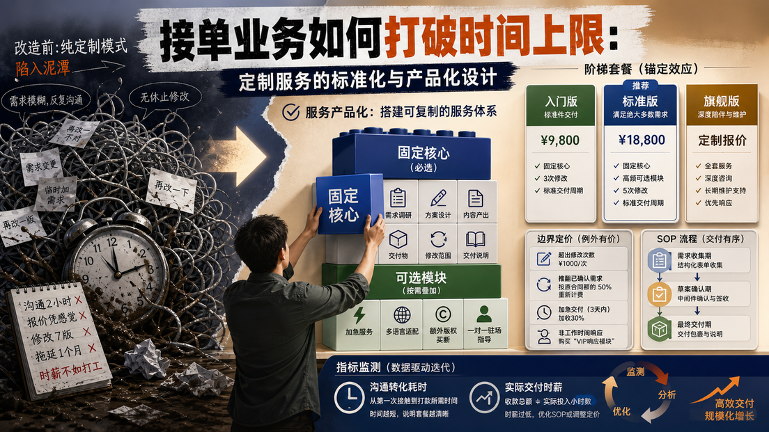 接单业务如何打破时间上限：定制服务的标准化与产品化设计