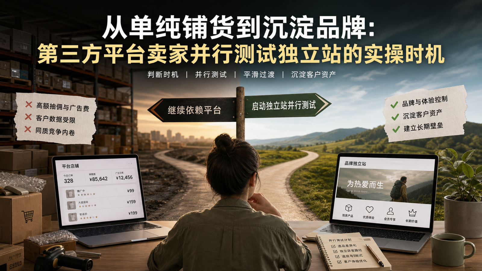 从单纯铺货到沉淀品牌：第三方平台卖家并行测试独立站的实操时机
